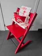 Tripp Trapp Stokke rood met babyset en kussenset, Kinderen en Baby's, Kinderstoelen, Ophalen, Gebruikt