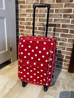 koffer - valies rood met witte bollen, Utilisé, Roulettes, Enlèvement ou Envoi