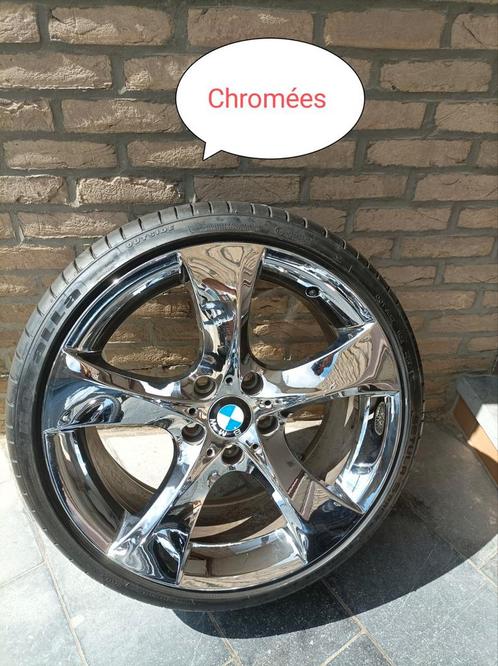 Jantes Bmw chromées pack m 18' Kit été = Etat show-room, Autos : Pièces & Accessoires, Pneus & Jantes, Jante(s), Pneus été, 18 pouces