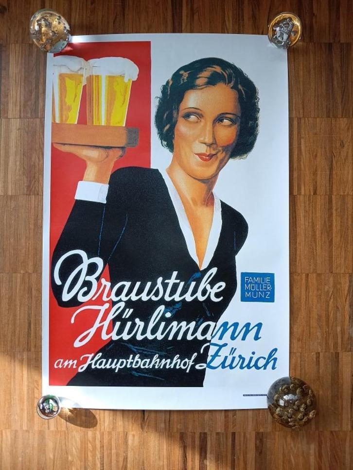 Leuke reproductie reclameposter, Collections, Posters & Affiches, Comme neuf, Publicité, Rectangulaire vertical, Enlèvement ou Envoi