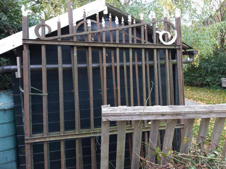 Smeedijzeren poort, Tuin en Terras, Tuinpoorten, Gebruikt, Looppoort, IJzer, 200 cm of meer, 150 tot 200 cm, Ophalen
