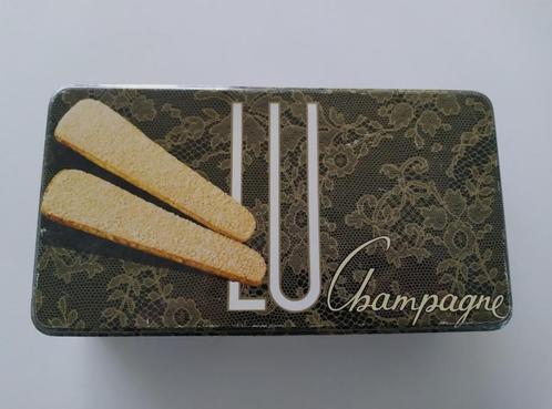 Blikken koekendoos - Lu Champagne - France - Mooie staat, Verzamelen, Blikken, Gebruikt, Koek(jes), Overige merken, Ophalen of Verzenden