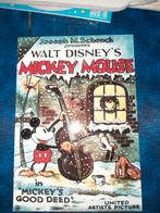 Kaart Mickey Mouse vintage, Verzamelen, Ophalen of Verzenden, Mickey Mouse, Nieuw, Papier, Kaart of Schrift