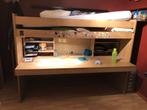 Hoogslaper met bureau en extra bed in Winchester eik., Ophalen, Zo goed als nieuw, Hoogslaper