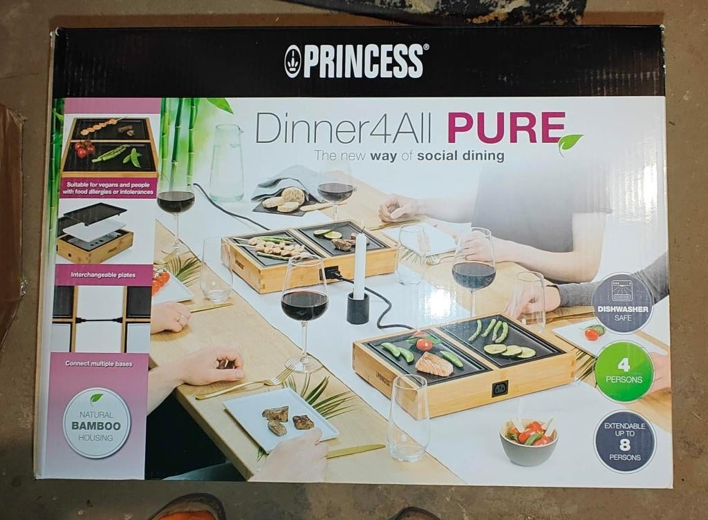 Princess Dinner4all, Electroménager, Plaques de gril, Enlèvement, Lave-vaisselle, Neuf, Gril de table