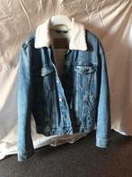 Denim winterjas met bont, Kleding | Heren, Ophalen, Zo goed als nieuw, Maat 46 (S) of kleiner, Blauw