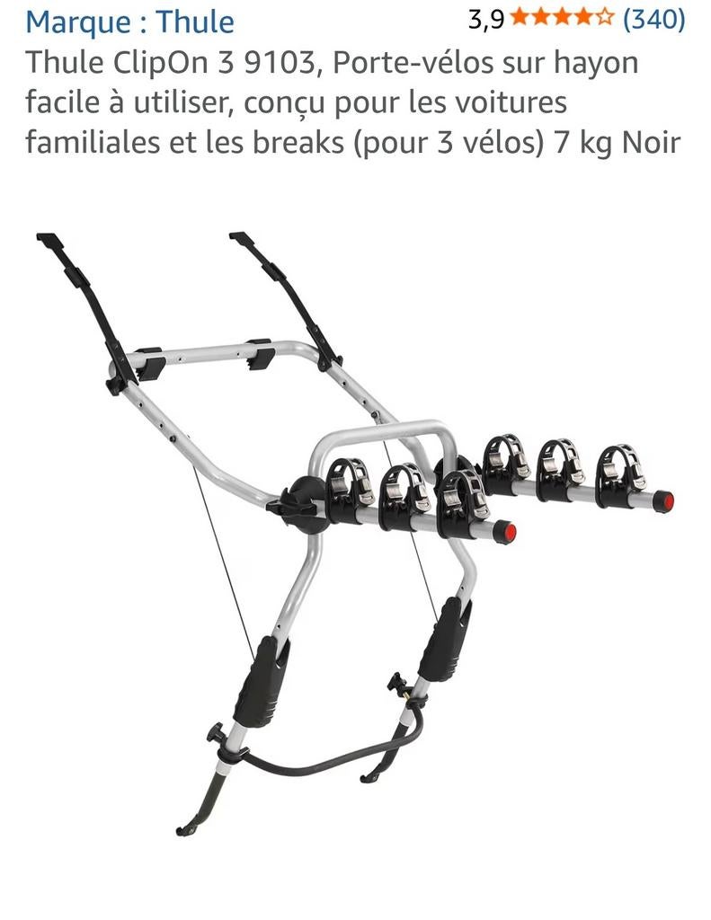 Thule 9103 Porte-vélo coffre hayon, Jardin & Terrasse, Débroussailleuses