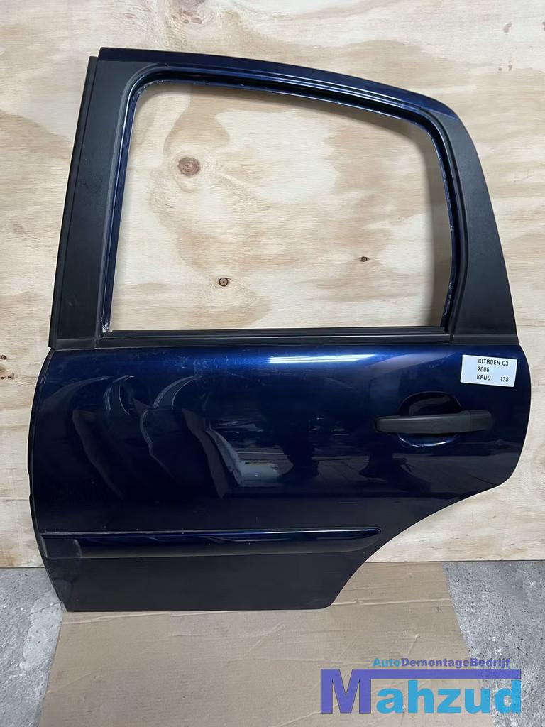 CITROEN C3 1 Blauw KPUD links achter deur 2002-2009, Auto-onderdelen, Carrosserie, Deur, Citroën, Achter, Links, Gebruikt