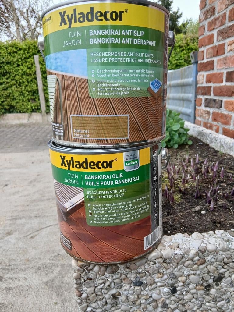 Xyladecor bangkirai olie en anti slip, Ophalen