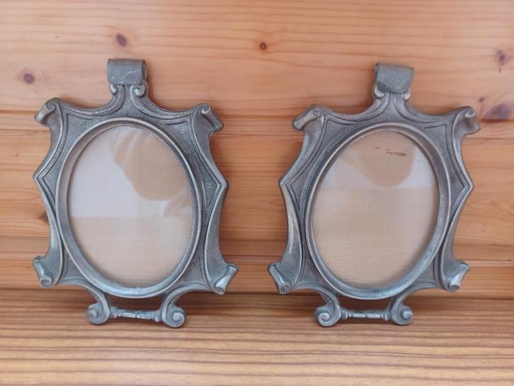 Tinnen fotokaders, Antiek en Kunst, Antiek | Tin, Ophalen