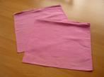 Set van 2 fuchsia roze zijden kussensloop kussenslopen, Enlèvement ou Envoi, Rose