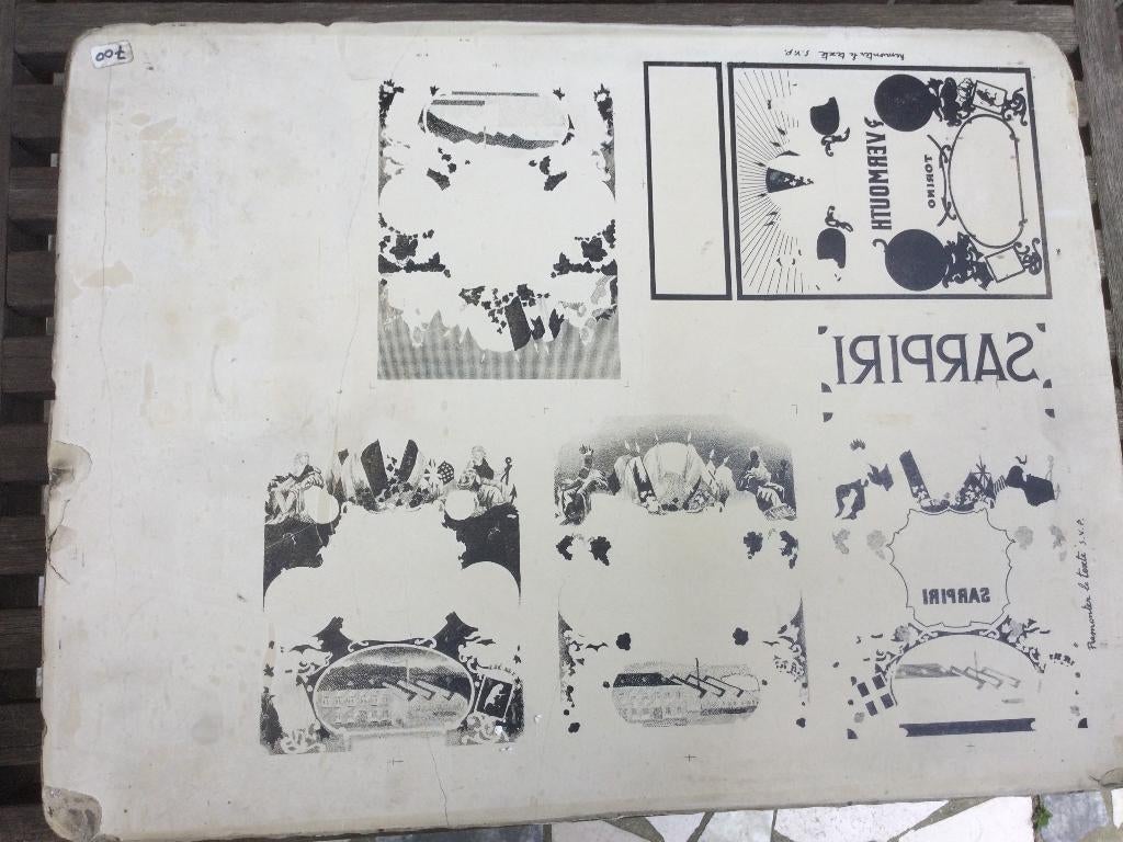 Antieke litho druksteen 1920/30. Sarpiri Vermouth, Ophalen of Verzenden