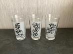 Disney Donald Duck set drankglazen (15 cm), Ophalen of Verzenden, Donald Duck, Zo goed als nieuw, Servies