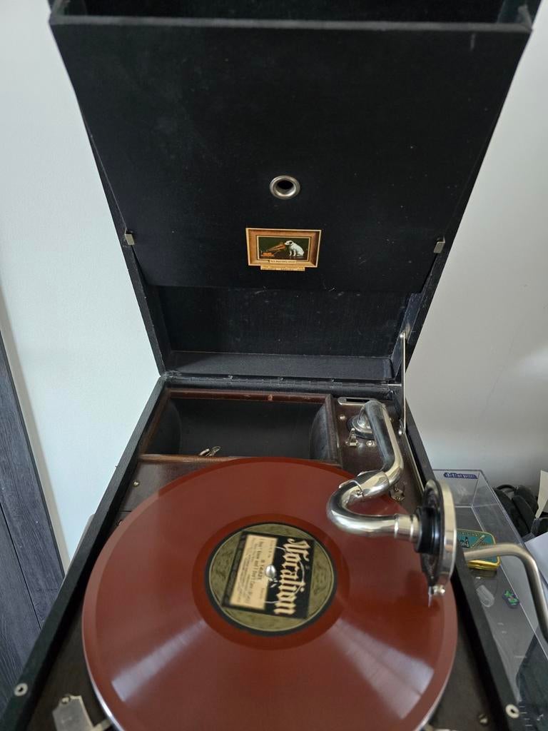 Grammofoon hmv 101, Antiek en Kunst, Antiek | Tv's en Audio, Ophalen