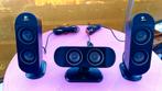 LUIDSPREKERS LOGITECH voor PC, TV, GSM.  3-DELIGE .., Computers en Software, Pc speakers, Ophalen, Zo goed als nieuw, Logitech