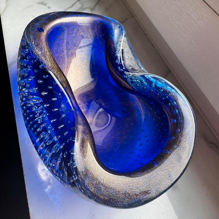 Cendrier Bullicante vintage en verre de Murano - Italie, Antiquités & Art, Antiquités | Verre & Cristal, Enlèvement