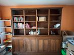 Boekenkast dressoir bruin hout, Ophalen, 200 cm of meer, 25 tot 50 cm, 200 tot 250 cm