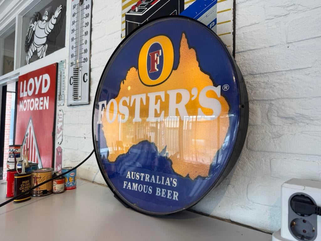 Foster’s Bier Vintage Reclame Lichtbak, Ophalen, Gebruikt, Lichtbak of (neon) lamp