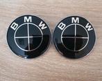 Bmw emblemen in full zwart 2 x 82 mm of 82 mm + 74 mm, Ophalen of Verzenden