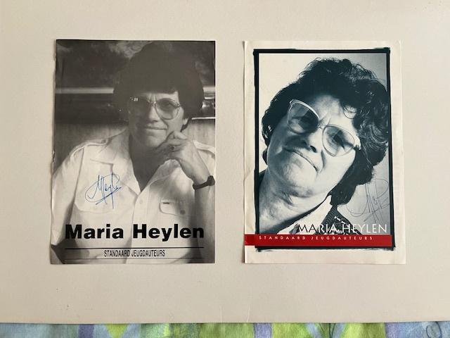 Maria Heylen Jeugdauteur 2 Flyers met handtekening, Boeken, Ophalen of Verzenden, Gelezen, Maria Heylen, Fictie