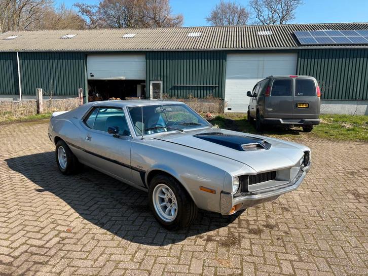 Amc javelin 1972 401 6.6 v8 4 speed, Auto's, Overige Auto's, Particulier, Benzine, Euro 6, Coupé, 2 deurs, Handgeschakeld, Zilver of Grijs