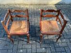 Hoekstoeltje, Huis en Inrichting, Stoelen, Twee, Bruin, Hout, Zo goed als nieuw