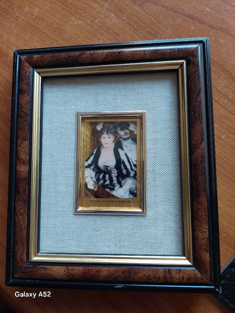 chromolitografie in bladgoud 24 karaat, Antiek en Kunst, Kunst | Litho's en Zeefdrukken, Ophalen of Verzenden