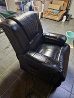 Elektrische relaxzetel zwart kunstleer, Ophalen, Gebruikt, 100 tot 125 cm, Metaal