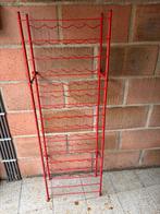Rood groot wijnrek, Comme neuf, Enlèvement, Métal, 75 cm ou plus