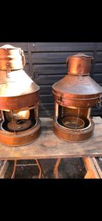 Oude scheepslampen 2 stuks, Antiek en Kunst, Ophalen