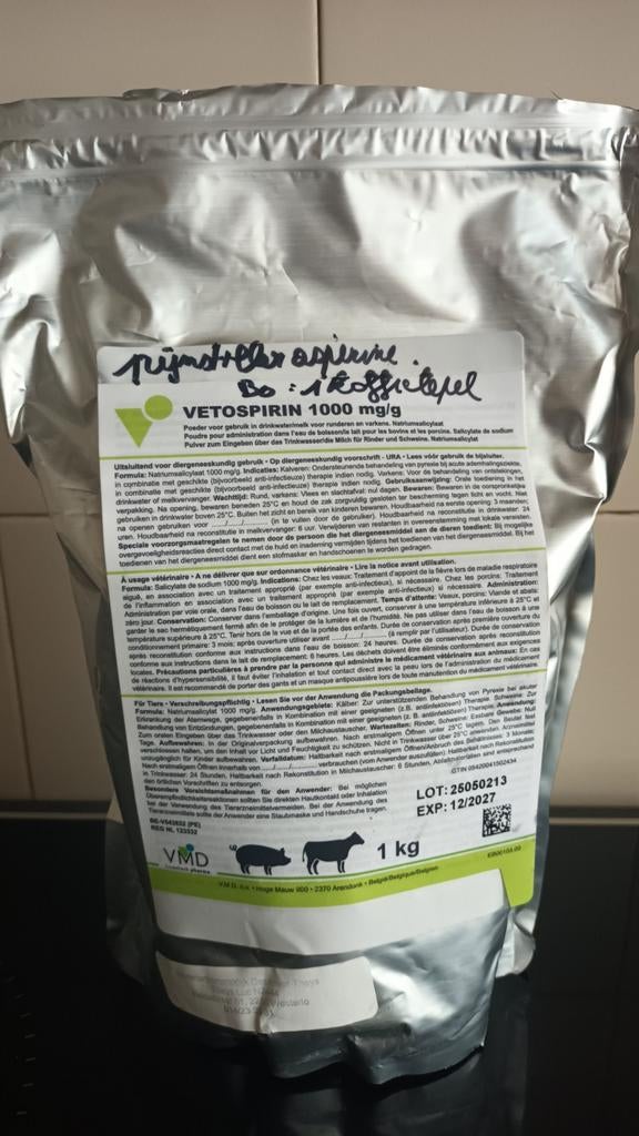 Vetosprin ontstekingsremmend en pijnstillend, Dieren en Toebehoren