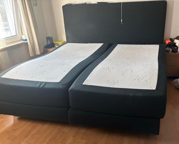 SWISS SENSE boxspring elektrisch, Huis en Inrichting, Slaapkamer | Boxsprings, Gebruikt, 180 cm, 200 cm, Tweepersoons, Zwart, Ophalen