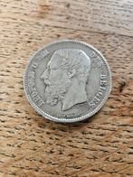 5 Francs Belge argent 1870, Timbres & Monnaies, Monnaies | Belgique, Enlèvement ou Envoi, Monnaie en vrac, Argent, Argent
