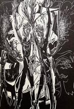 Linosnede Jozef Noreille (1922-2012) Jubilate, Antiek en Kunst, Ophalen