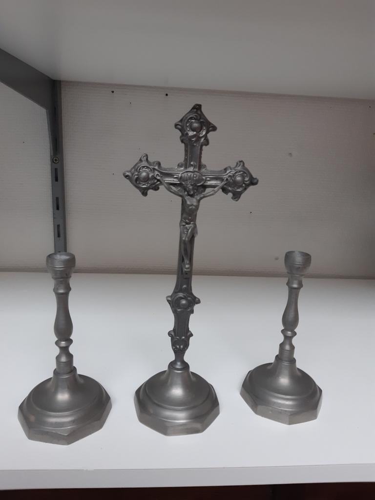 Croix avec 2 chandeliers, Antiquités & Art, Enlèvement