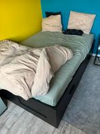 Ikea bed, Huis en Inrichting, Ophalen, Gebruikt, Zwart, 140 cm