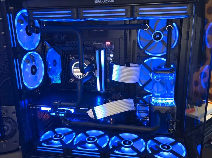 Pc ultra gamer full watercooling custom, Computers en Software, Desktop Pc's, Nieuw, 4 Ghz of meer, SSD, 32 GB, Met videokaart