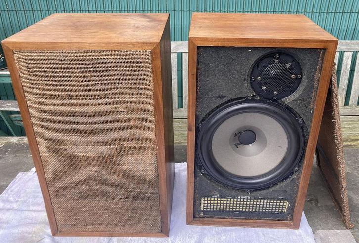 Vintage Dynaco A25 luidsprekers, Audio, Tv en Foto, Luidsprekerboxen, Gebruikt, Front, Rear of Stereo speakers, Minder dan 60 watt