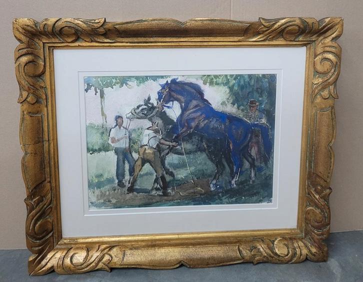 Edgard WIETHASE, paarden, Antiquités & Art, Art | Peinture | Classique, Enlèvement ou Envoi