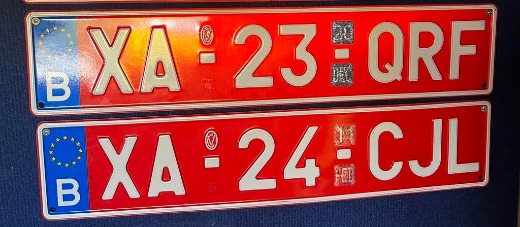 Belgische exportplaten, Verzamelen, Overige Verzamelen, Ophalen of Verzenden, Zo goed als nieuw