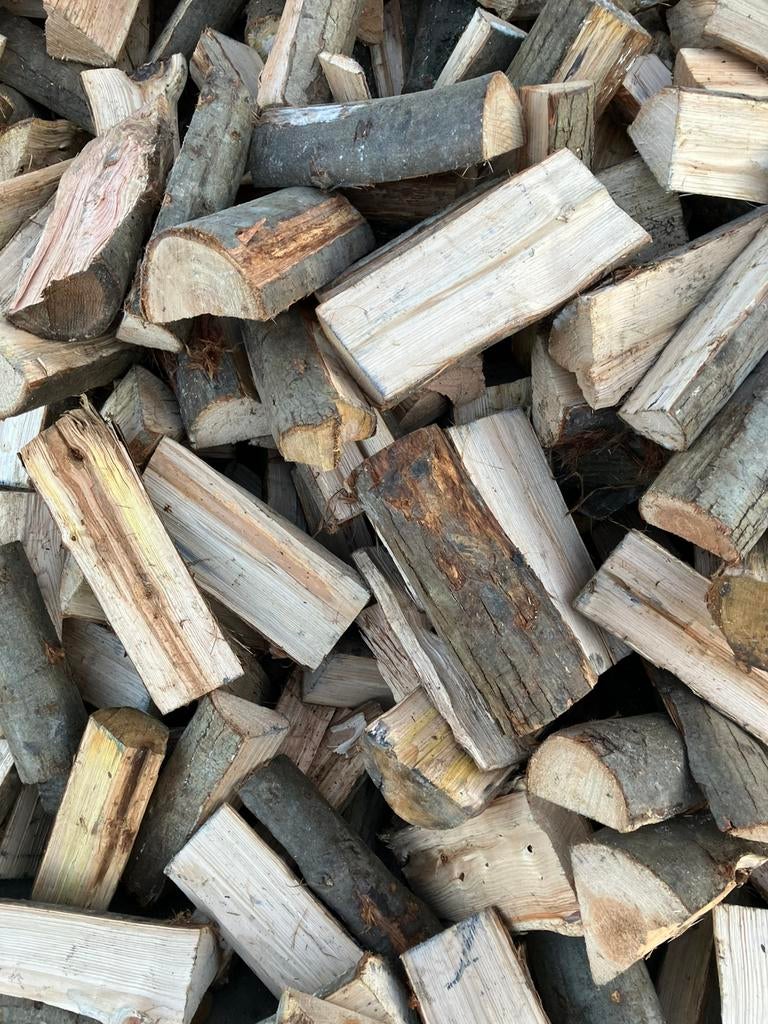 Brandhout els en kastanje half droog, Tuin en Terras, Brandhout, Ophalen