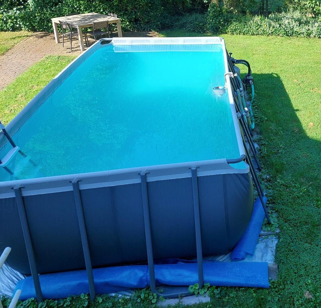 Intex zwembad 4,57 m x 2,74 m, Tuin en Terras, Zwembaden, Gebruikt, 200 tot 300 cm, Rechthoekig, Ophalen