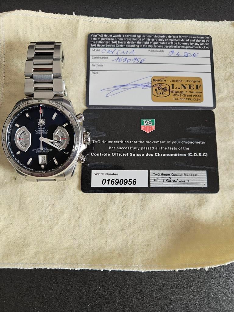 Montre TAG HEUER CALIBRE 17 Grand CARERA, Ophalen of Verzenden, TAG Heuer