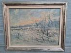 huile sur toile paysage enneige signe gomze, Antiquités & Art, Enlèvement