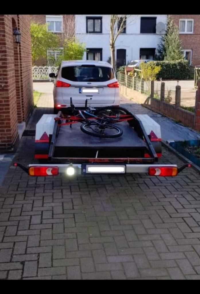 Aanhangwagen ongeremd dubbelas, Autos : Divers, Remorques, Enlèvement