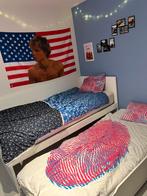 Bedframe met 1 onderbed, wit/Luröy, 90*200cm, Kinderen en Baby's, Kinderkamer | Bedden, Ophalen, 85 tot 100 cm, Gebruikt, Lattenbodem