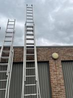 Aluminium ladders te koop, Doe-het-zelf en Bouw, Ladders en Trappen, Ophalen, Gebruikt, Ladder, Opvouwbaar of Inschuifbaar
