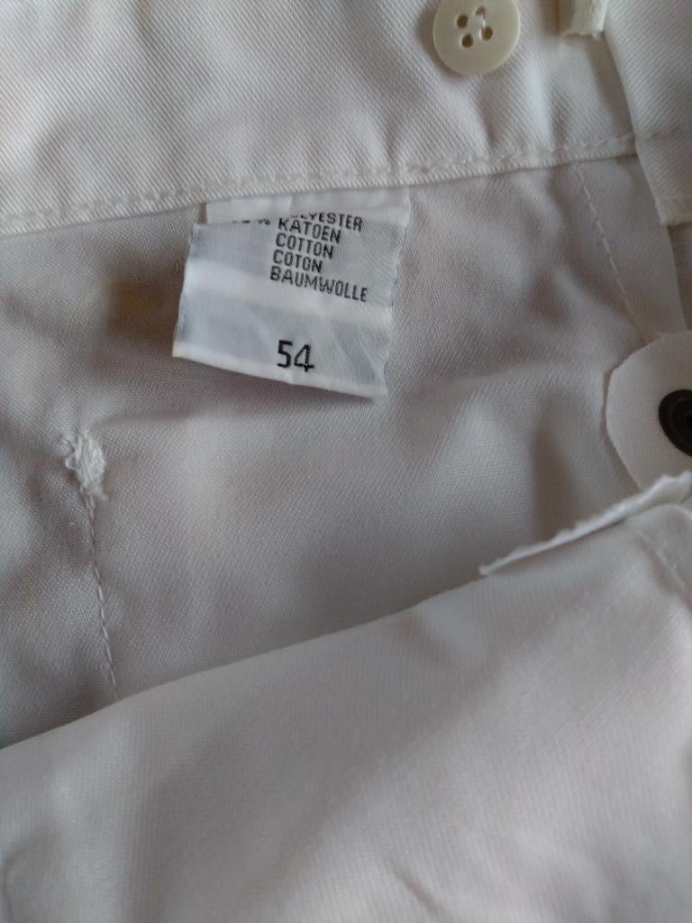 witte lange schilders broek M54, Maison & Meubles, Cuisine | Linge de cuisine, Enlèvement ou Envoi, Neuf, Blanc, Autres types