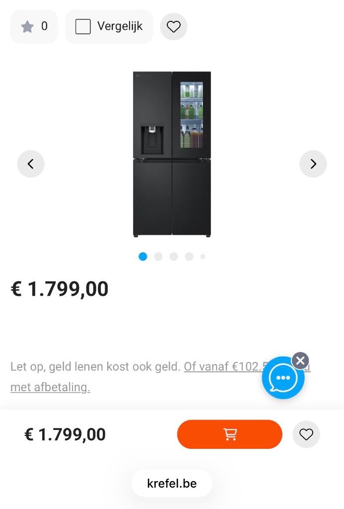 Amerikaanse Frigo Lg, Huis en Inrichting, Keuken | Keukenbenodigdheden, Nieuw, Glas, Ophalen of Verzenden