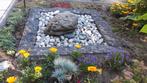 Borrelsteen met vijverpomp en oude arduin, Tuin en Terras, Ophalen